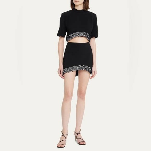 Jonathan Simkhai Jalen Embelishment Crepe Crop Top -Never worn